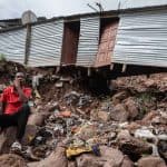 25 April 2019: Goodman Mpendulo Zulu outside his home in the Khokhoba informal settlement in Chatsworth which was badly damaged during the recent floods after the ground beneath his home was swept into the river below.