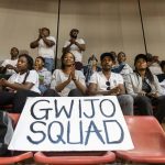 1 June 2019: The Gwijo Squad supporting the Eastern Cape Aloes at a Telkom Netball League fixture in the University of Pretoria's Rembrandt Hall.