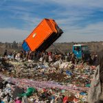 18 July 2019: Waiting for a new load of waste to be dumped at the New England Road landfill site in Pietermaritzburg. There are 2 000 to 2 500 waste pickers at the dump each day, according to environmental justice group groundWork.