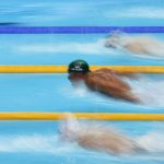 26 July 2019: Chad le Clos competing in a men’s 100m butterfly heat at the Fina World Swimming Championships at the Nambu University Municipal Aquatics Center in Gwangju, South Korea. (Photograph by Reuters/Kim Hong-Ji)