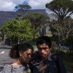 28 August 2019: Carin Gelderbloem and Rameez Kemp in Gardens, Cape Town, at the spot where they used to sleep before City of Cape Town security officials forced them out and confiscated their shelter and belongings.