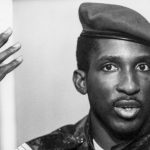 6 October 1983: A portrait of the president of Burkina Faso, Thomas Sankara, taken during a press conference. (Photograph by Michel Baret/Gamma-Rapho via Getty Images)