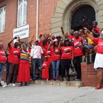 14 January 2020: Members of the Unemployed Peoples Movement celebrate the Makhanda High Court ruling that the Makana municipality must be dissolved.