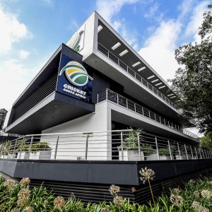 30 April 2021: The Cricket South Africa offices in Johannesburg at which Nathi Mthethwa and Cricket South Africa leaders held a press conference to announce the amended memorandum of incorporation. (Photograph by Sydney Seshibedi/ Gallo Images)